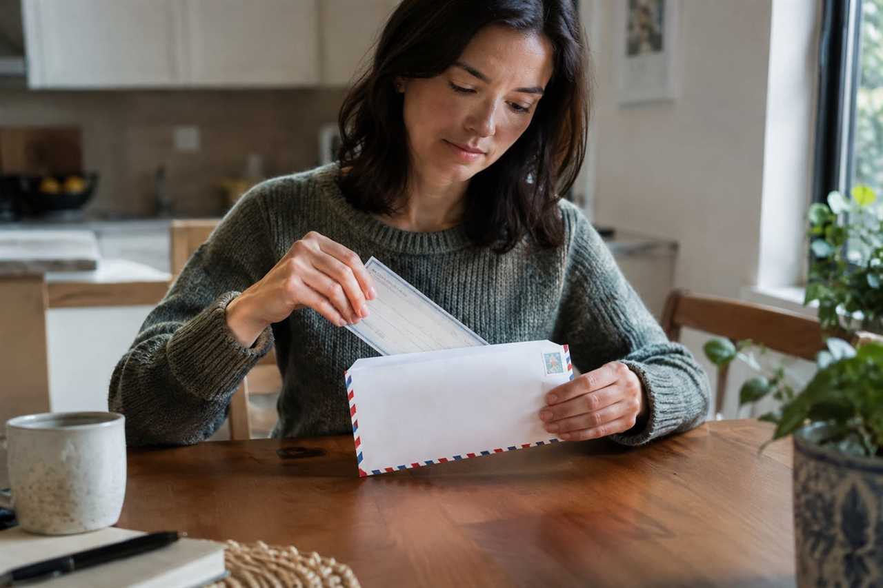 Mailing a check via certified mail